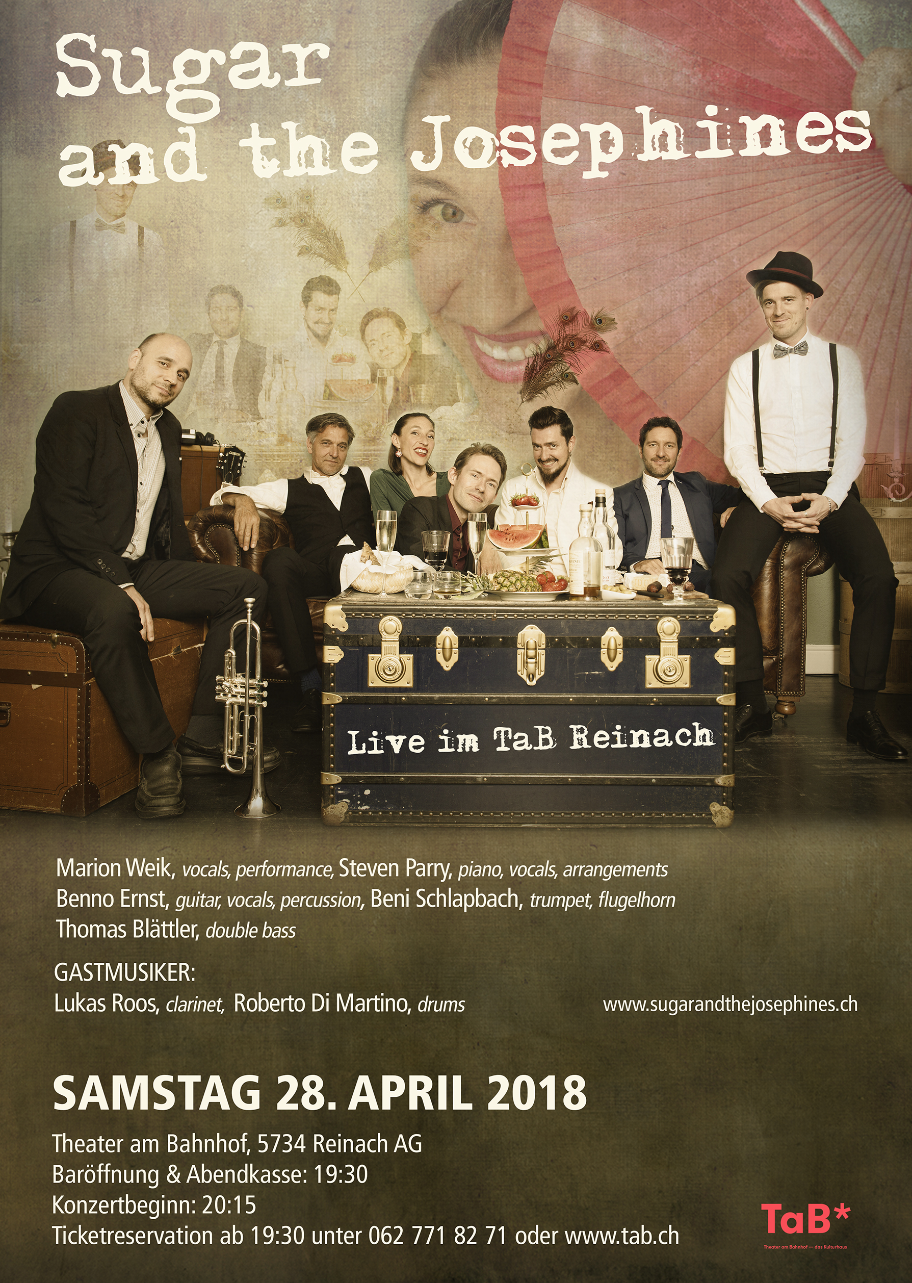 Konzertflyer TAB Reinach, April 2018
